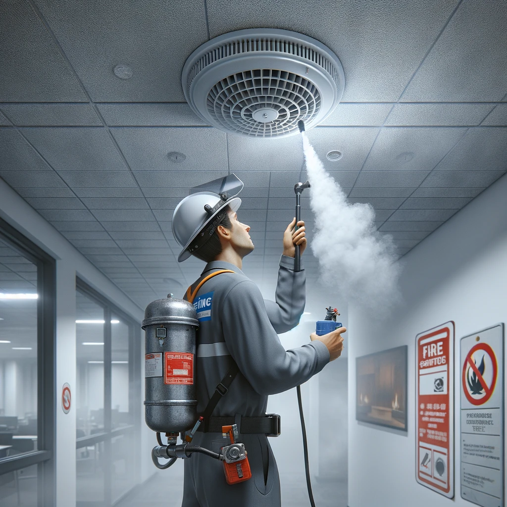 Prueba a detectores de humo en sistemas contra incendio